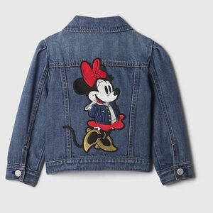 ❤️Disney Kids Denim Jacket with Minnie Mouse EUC